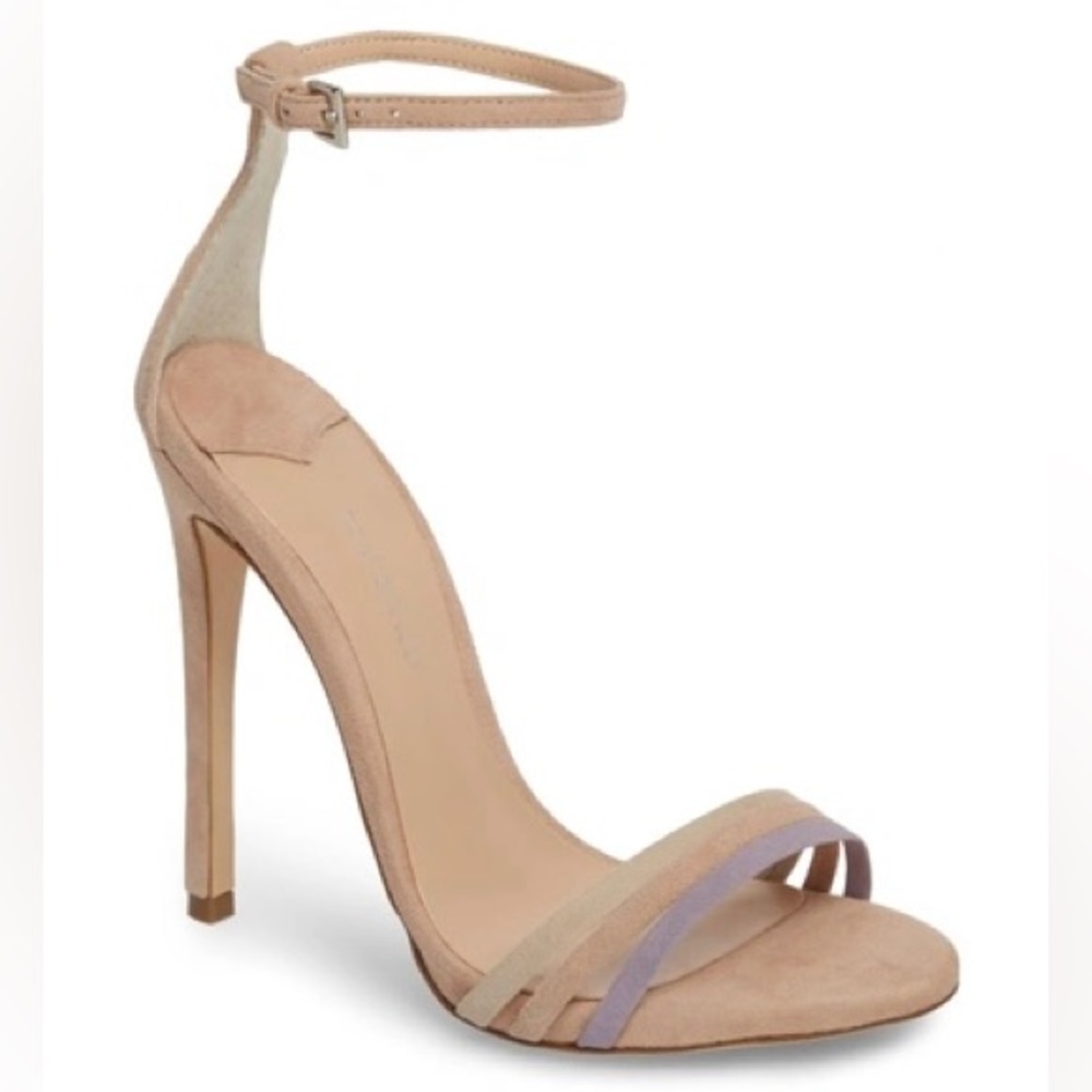 Tony Bianco Aroma Strappy Heeled Sandal In Blush Suede
